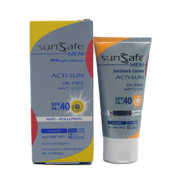 کرم ضد آفتاب مردانه spf40 سان سیف